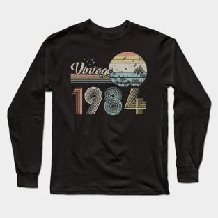 Vintage 1984 Design 36 Years Old 36th birthday for Men Women Long Sleeve T-Shirt